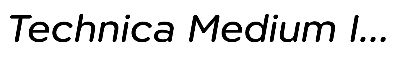 Technica Medium Italic